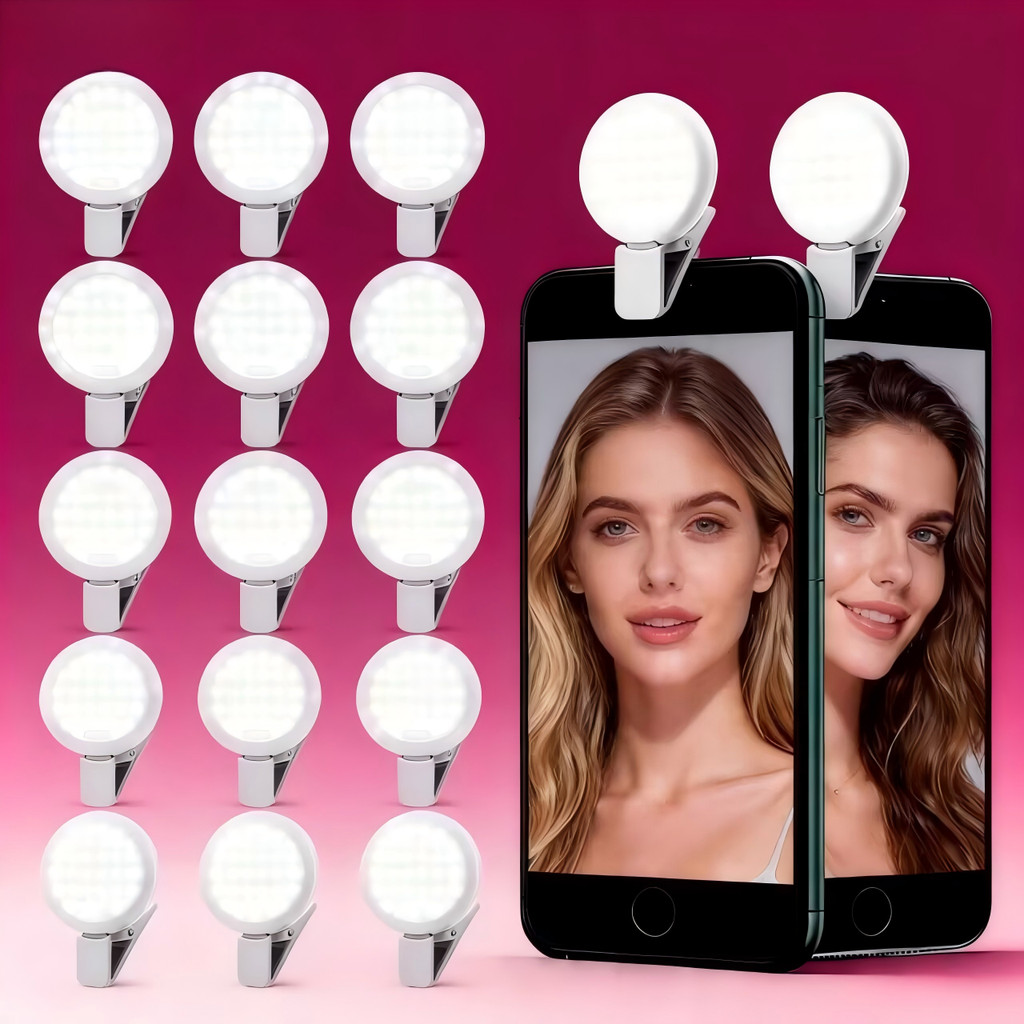 Anel Selfie Luz De Preenchimento Recarregável Bonito LED Ao Vivo Tirar Foto Flash Luzes Para Câmera Telefone