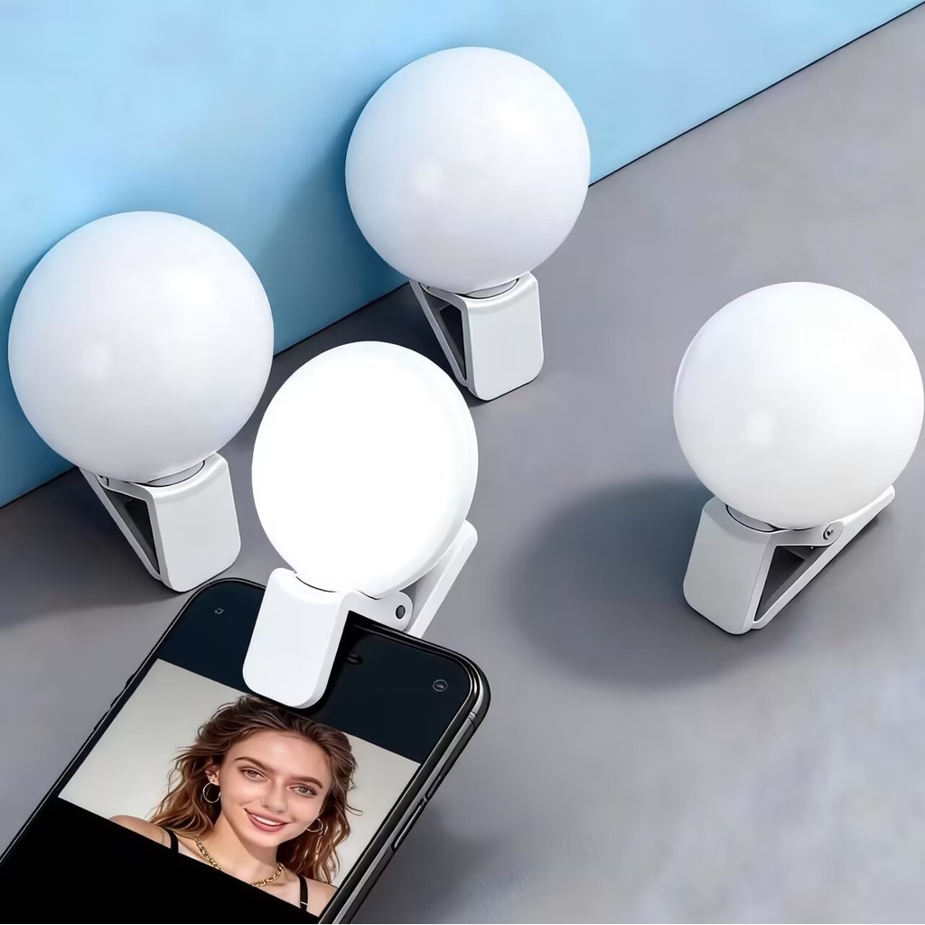 Anel Selfie Luz De Preenchimento Recarregável Bonito LED Ao Vivo Tirar Foto Flash Luzes Para Câmera Telefone