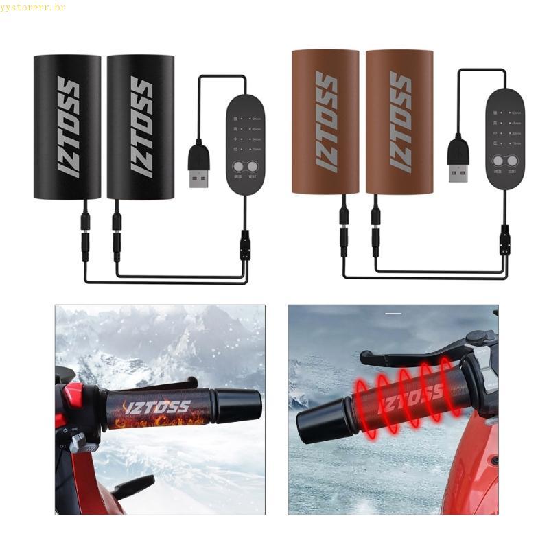 YYS Winter USB Heated Grips Guiador Aquecedor Removível Para Motocicletas Neve