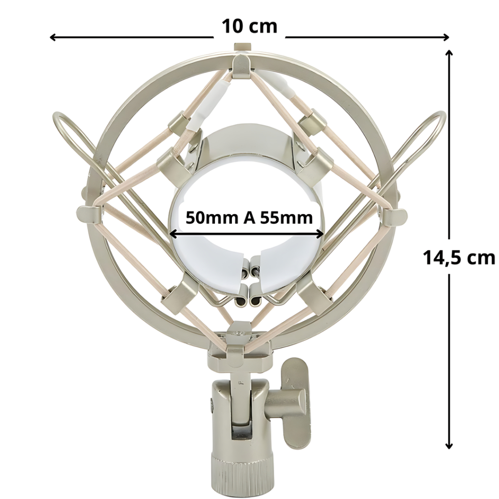 Shock Mount Aranha De Metal P/ Microfones Shure At 2020 Akg