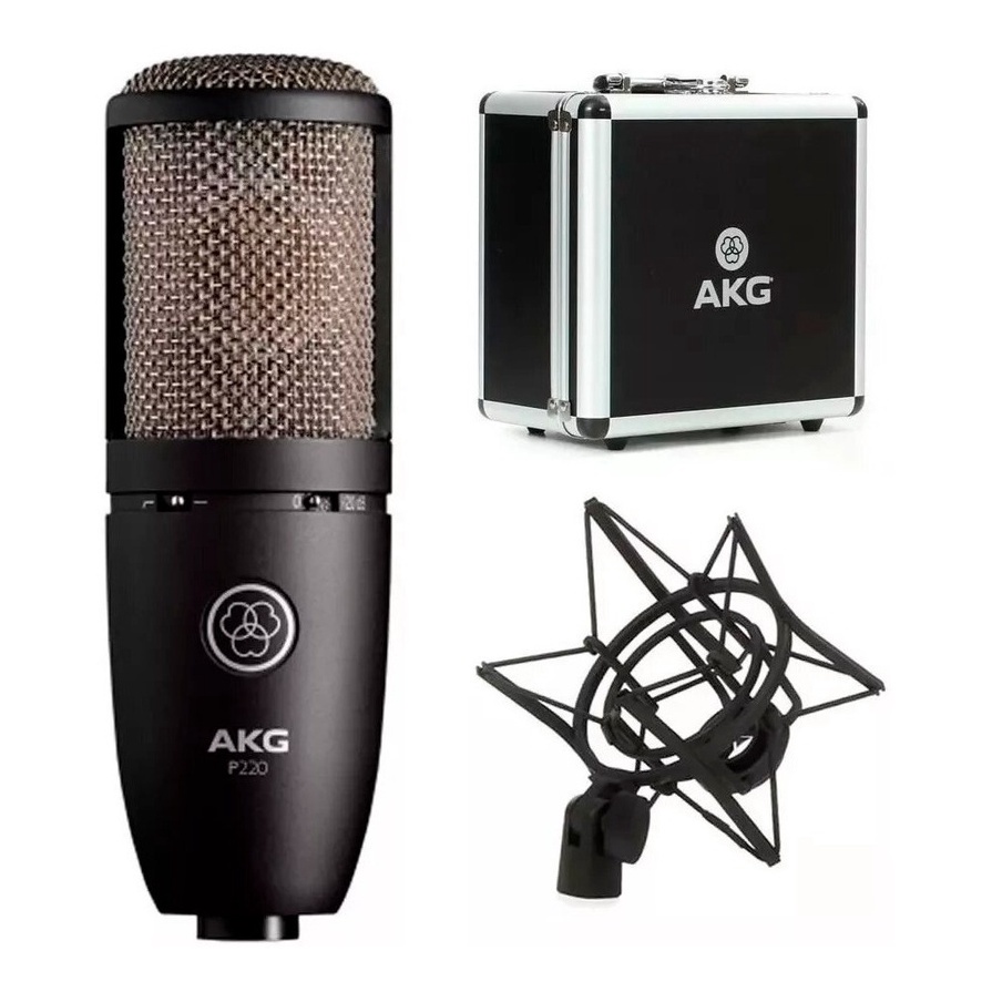 Microfone Akg Perception P220 C/case E Shock Mount