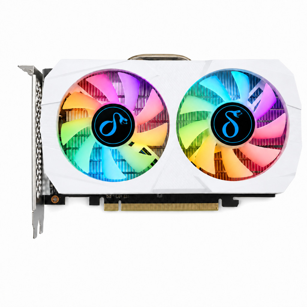 Placa de Vídeo AMD Radeon RX 580 8GB GDDR5 256 Bits Branca RGB Dual Fan HDMI DisplayPort DVI Aitek