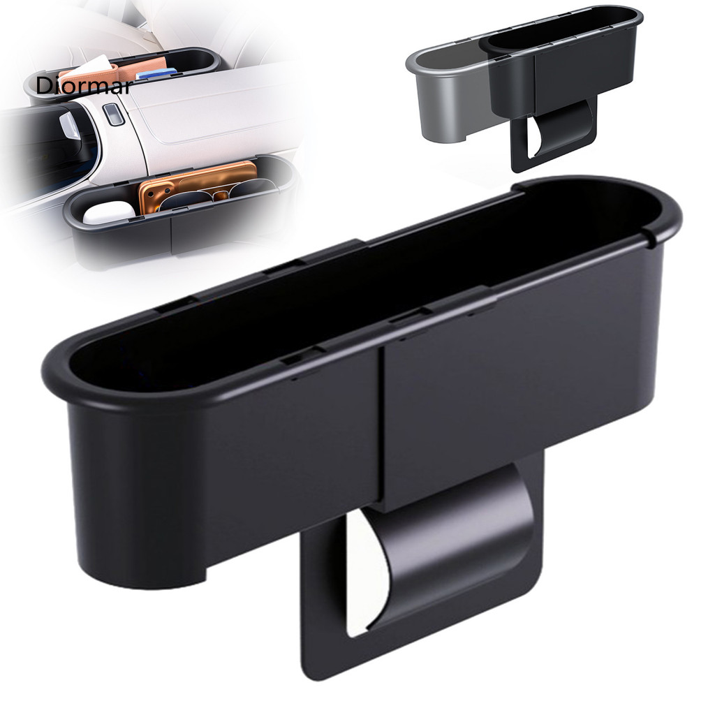 Car Storage Box Gap Organizer Retractable Seat Filler – Multifunctional Front Armrest for Phone Sunglasses Wallet and