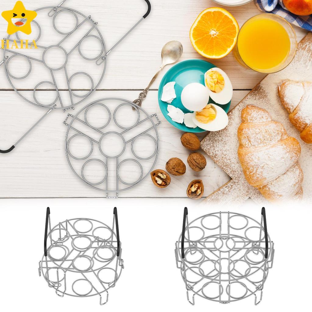 Trivet Empilhável De Aço Inoxidável Para Cozinhar Ovos , Camada Dupla , Rack Vaporizador De Com Alça Panela De Pressão D