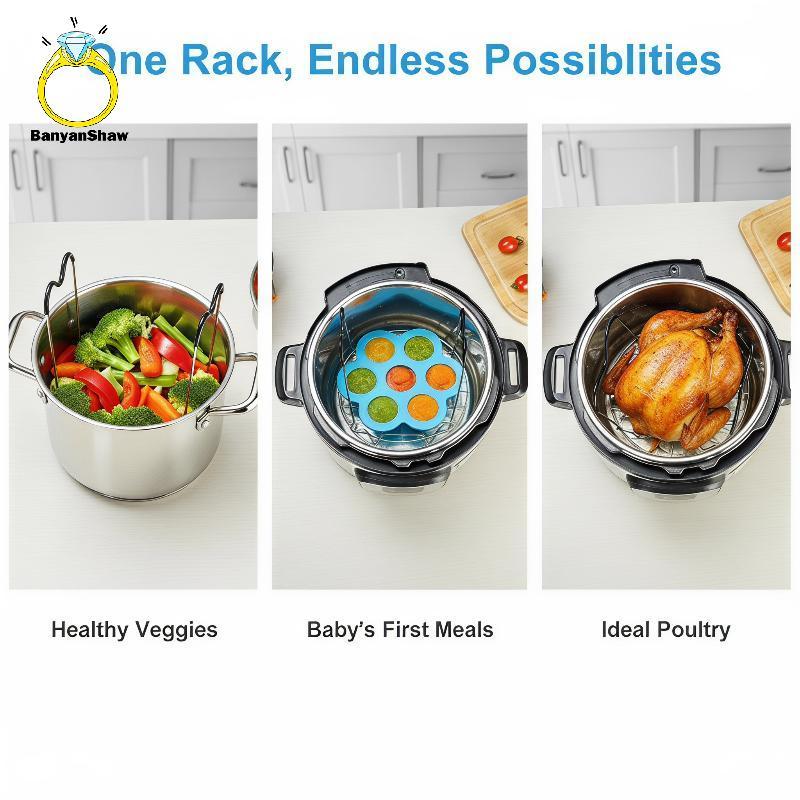[BANY] 1pc Steamer Ra Trivet Resistente Ao Calor Não Deformável Para Ovo Cozinhar Acampamento Ar Livre Acessório Bom