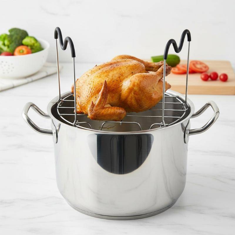 [bagreny] Steamer Ra Trivet Resistente Ao Calor De Aço Inoxidável De Qualidade Alimentar Para Ovo Cozinhar Fogão Acessór