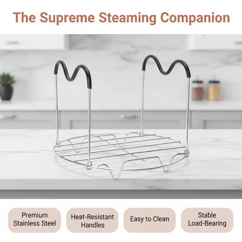 Steamer Ra Trivet Com Alças De Silicone Para Panela De Pressão