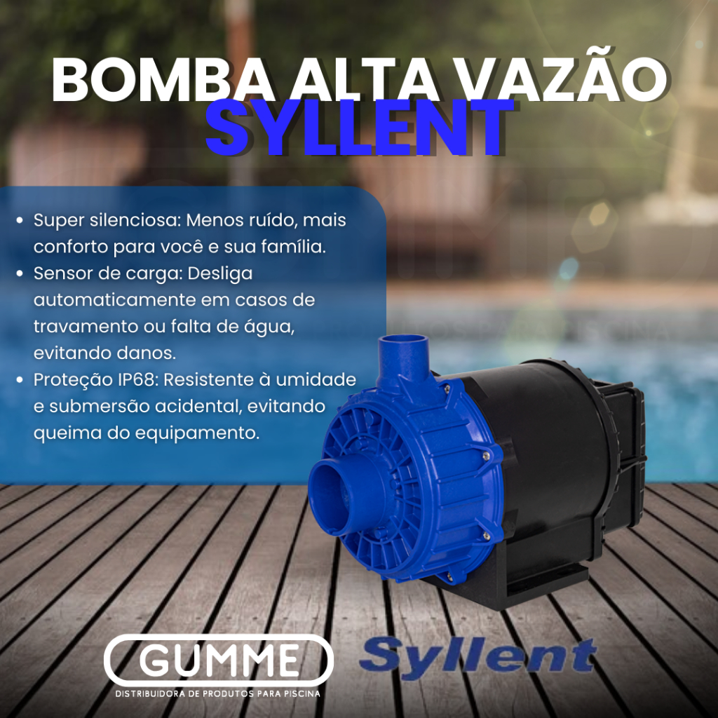 BOMBA ALTA VAZÃO 1/2 120V 60 SUPER SYLLENT