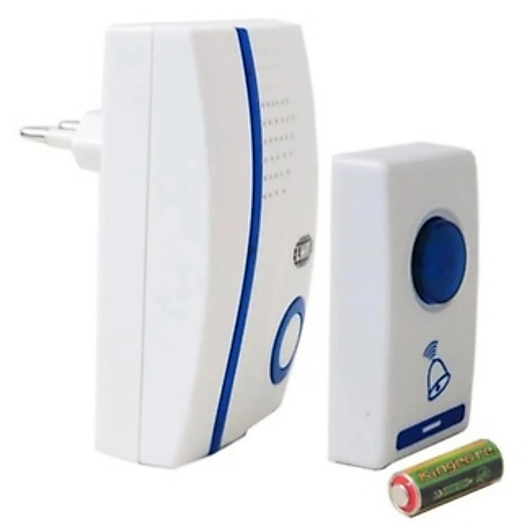 Campainha Residencial Sem Fio a Prova D'agua De Tomada Wireless Com 32 Toques e Alcance 100 Metros