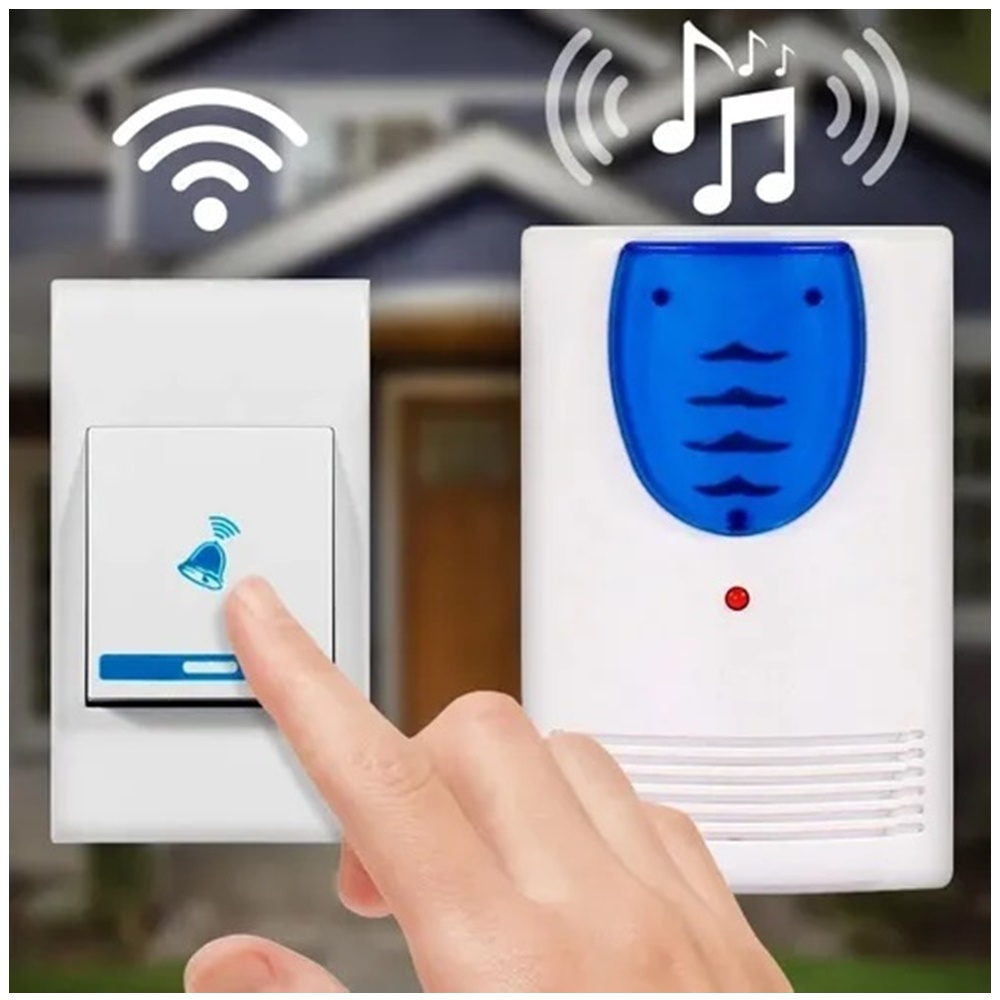 Botão De Emergência Campainha De Tomada Sem Fio Wireless Com LED Para Deficiente Idosos 32 Toques