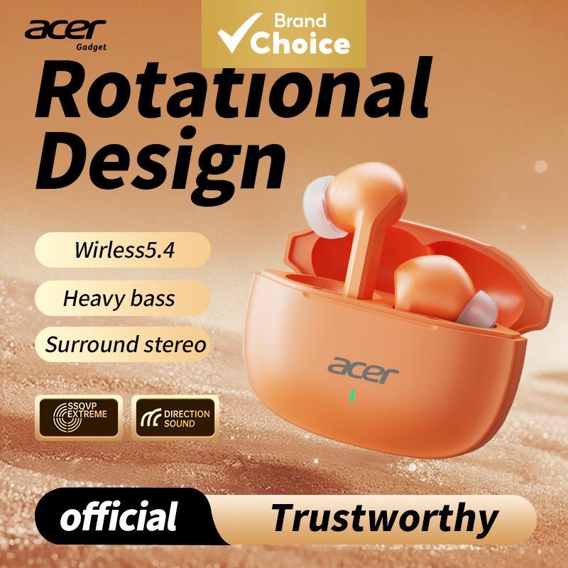 Acer OHR504 Fones De Ouvido Bluetooth Sem Fio Verdadeiro Jogo Estéreo Baixa Latência Assistente Voz Suporte Uso Portátil
