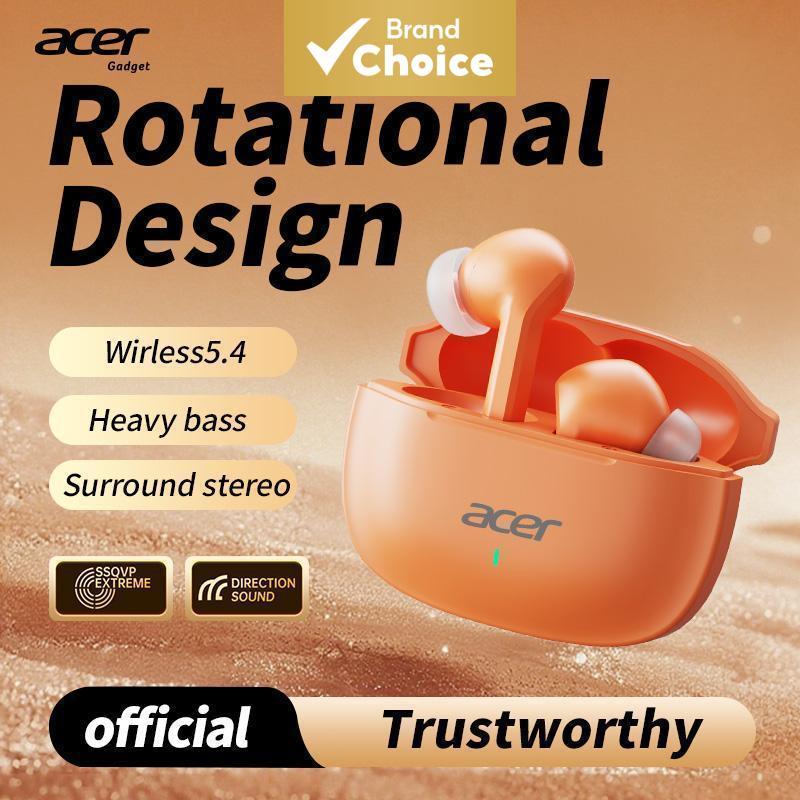Acer OHR504 Fones De Ouvido Bluetooth Sem Fio Verdadeiro Jogo Estéreo Baixa Latência Assistente Voz Suporte Uso Portátil