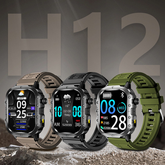 2025 Smartwatch H12 Ultra Unissex-Suporta SOS , Notificações De Mensagens , Chamadas Bluetooth , IP67 À Prova D'água SLY