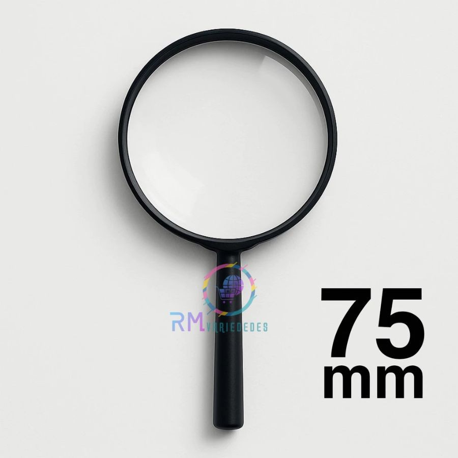 LUPA 75mm Aumento para Leitura Lente De Vidro