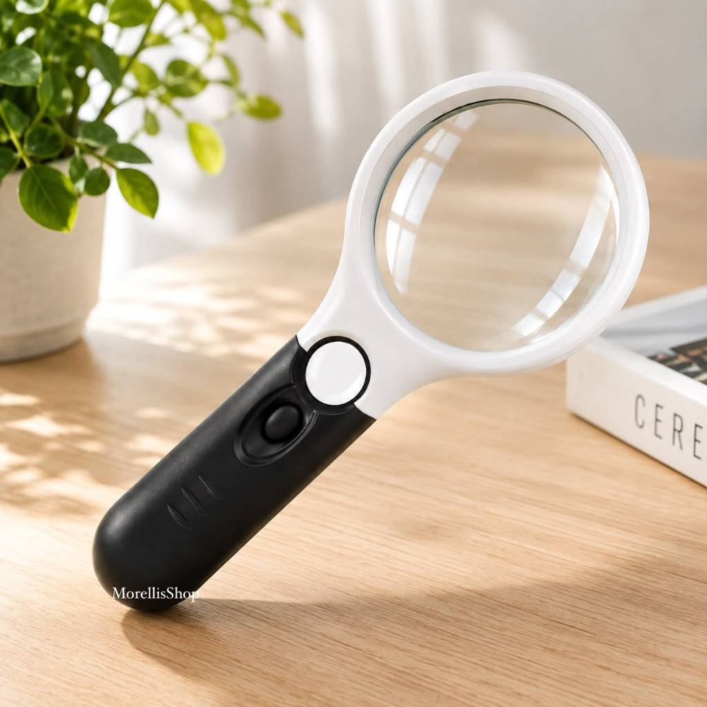 Lupa de Aumento Com Led Lente de Vidro 3,5x Lupa Para Leitura