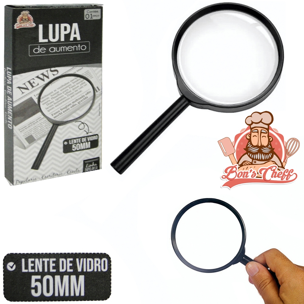 Lupa com Diâmetro 50mm ou 60mm de vidro