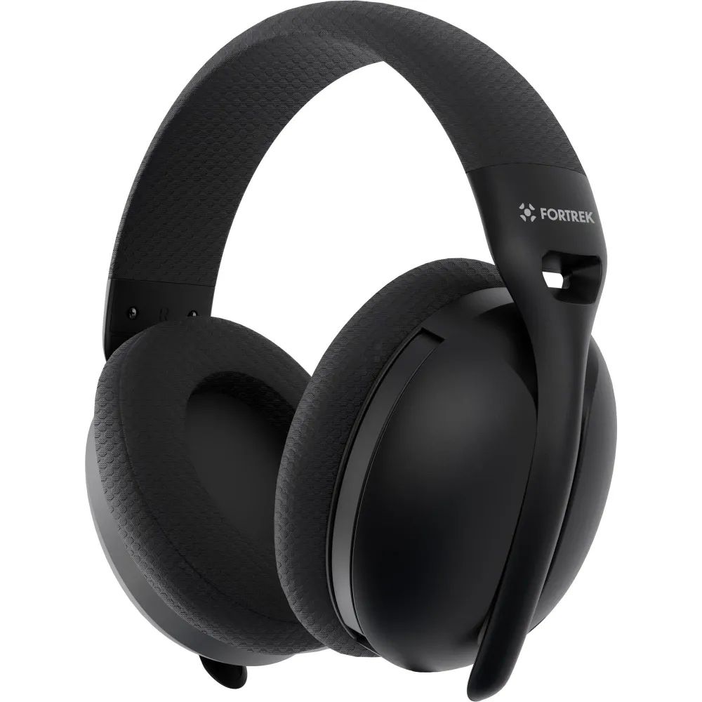Headset Gamer Fortrek Wise Air Wireless Bluetooth 5.3 Tri-Mode 2.4GHz USB-C Preto