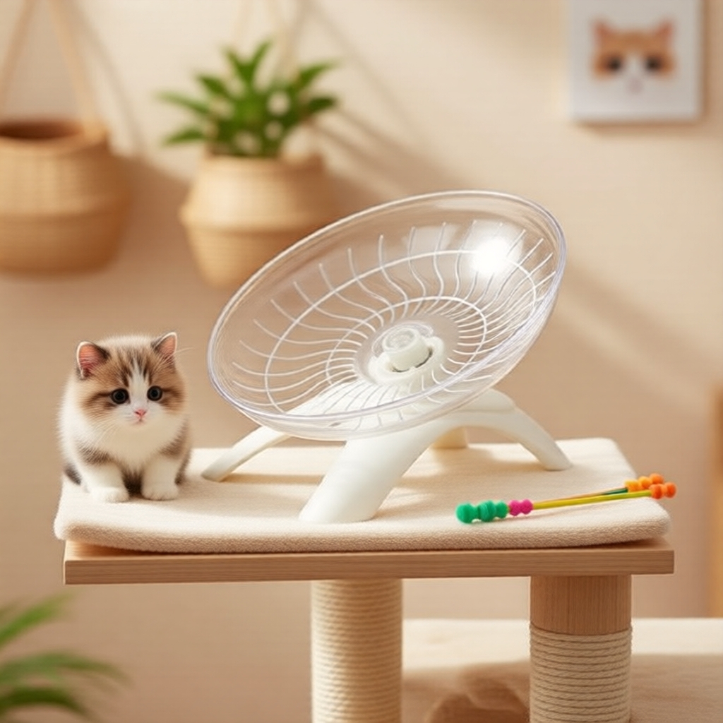 Roda de Exercícios Silenciosa 18cm para Hamster em Forma de OVNI com Suporte para Hamster, Gerbil, Esquilo e Ouriço