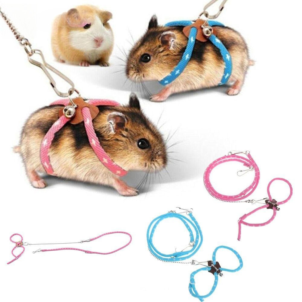 Coleira De Hamster ARTOF Para Rato Esquilo Chinchila Corda De Nylon Ajustável Adorável Com Sino Gerbil Mouse Colete