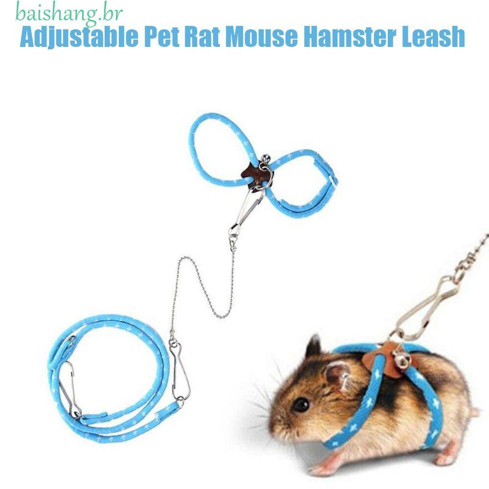 Coleira De Hamster BAISHANG Fofa Ajustável Para Rato Esquilo Chinchila Furão Gerbil Com Sino Suprimentos Animais De Esti