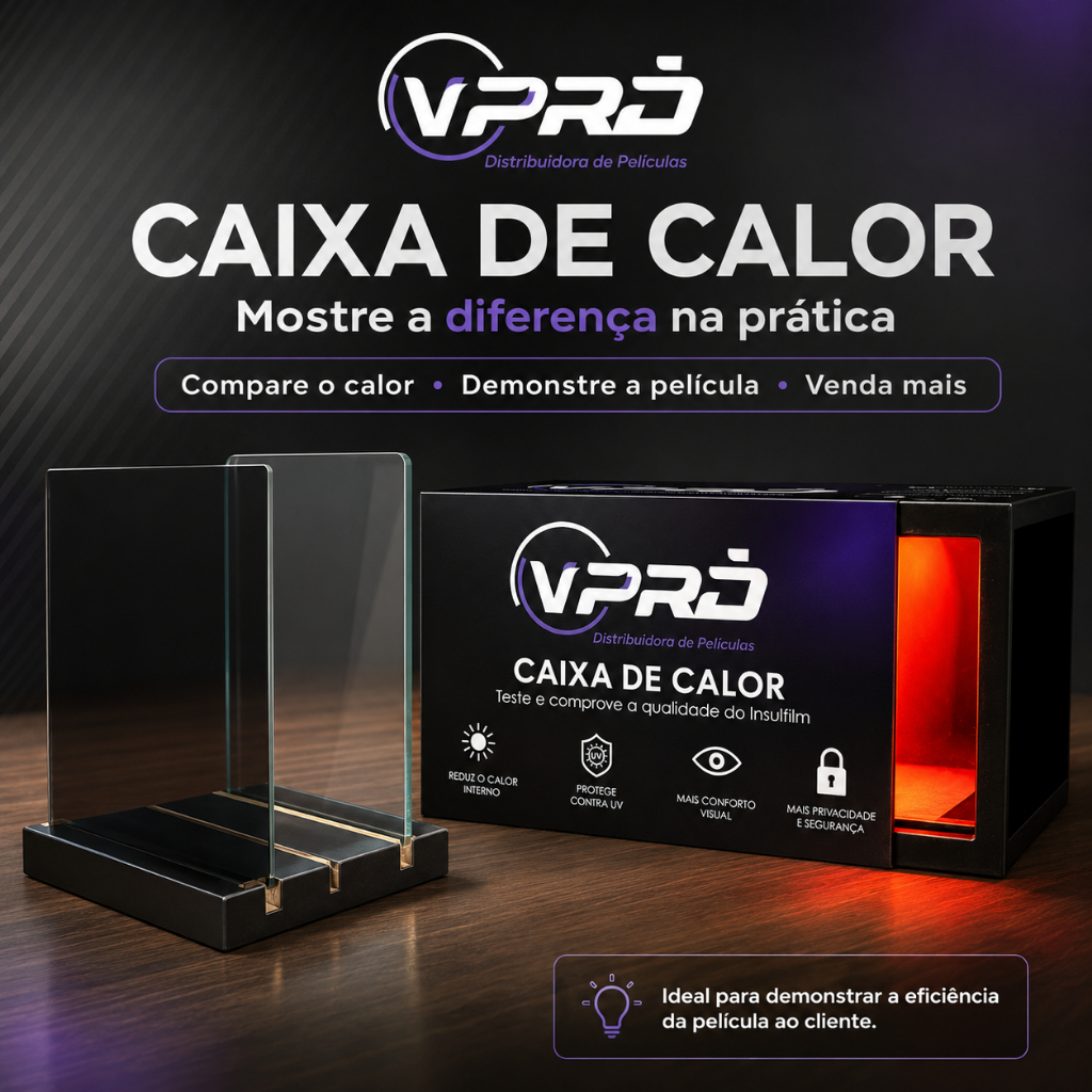 caixa de calor para teste de pelicula insufilme
