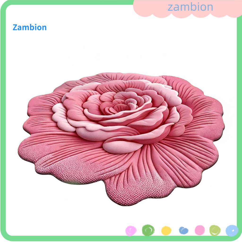 Quick Drying Bath Mat Plush Floral Floor 3d Design Non-slip with Dot-embossed Backing – Quick-drying Soft Comfort Rug