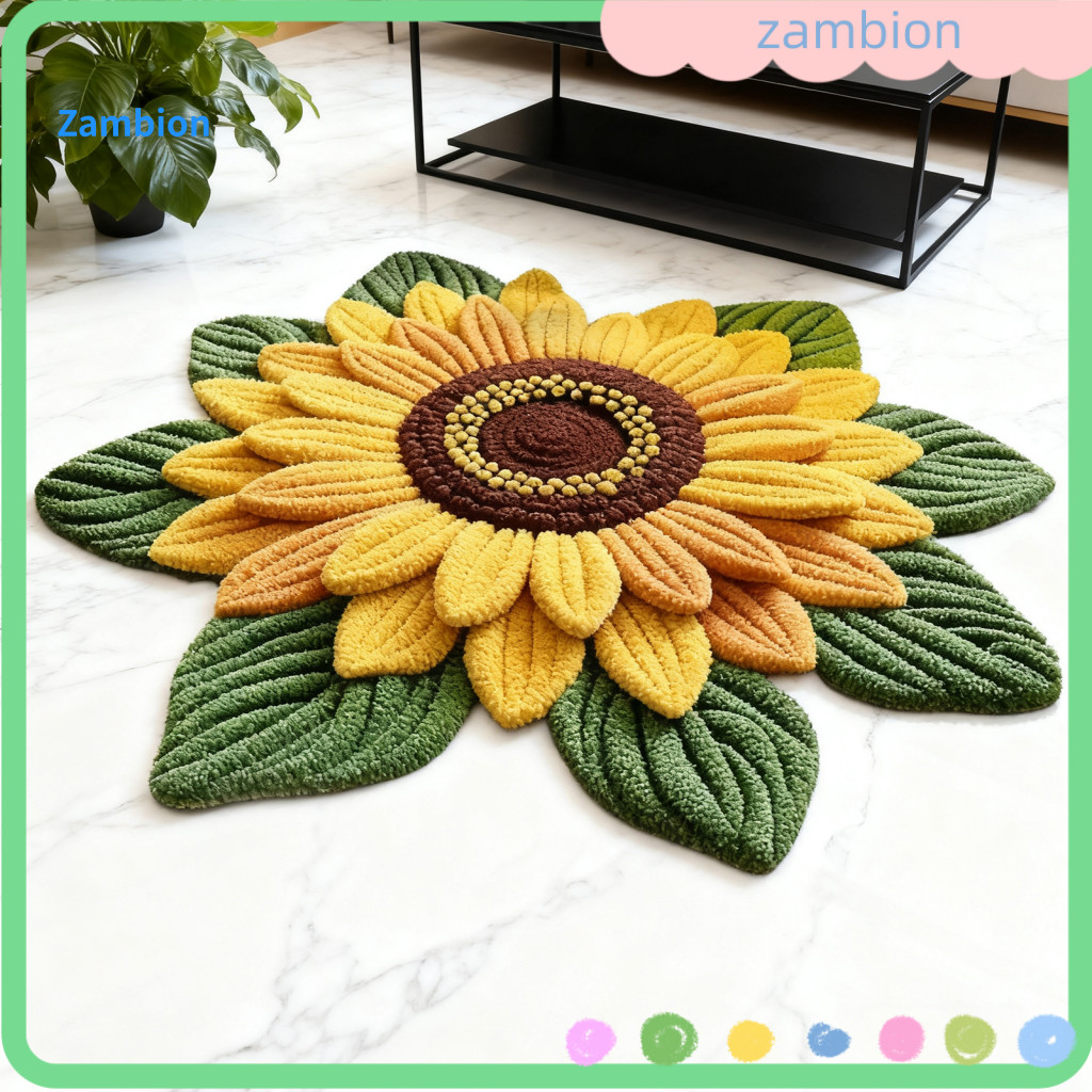 Quick Drying Bath Mat Dry Floor Floral 3d Optical Illusion Diatomaceous Earth – Non-slip Quick-dry Absorbent Rug for B