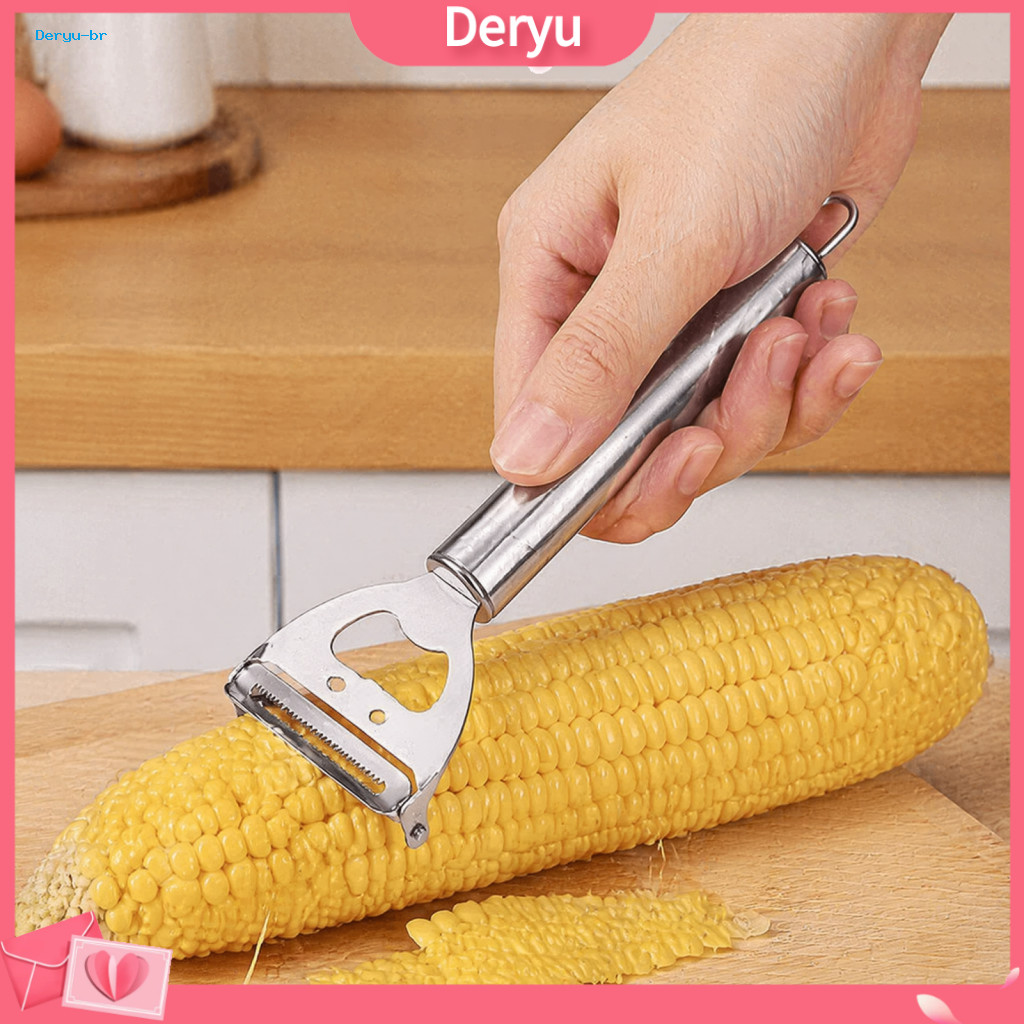 Corn Stripper Tool Fast Shucker Stainless Steel Peeler with Non-slip Handle – Quick and Easy Cob for Kitchen Restauran