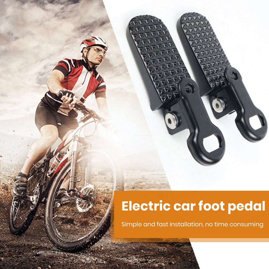 E-bike Pedal Quick Release Foot Plates 2pcs Aluminum Alloy Bike Rear Pedals Non-slip Folding Footrests Pegs for Bicycle