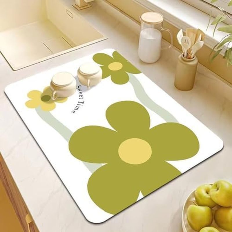 Quick Dry Pad Coffee Mat, Absorbent Non-Slip Easy Clean, for Kitchen Countertops(Color 4,40 * 50cm)