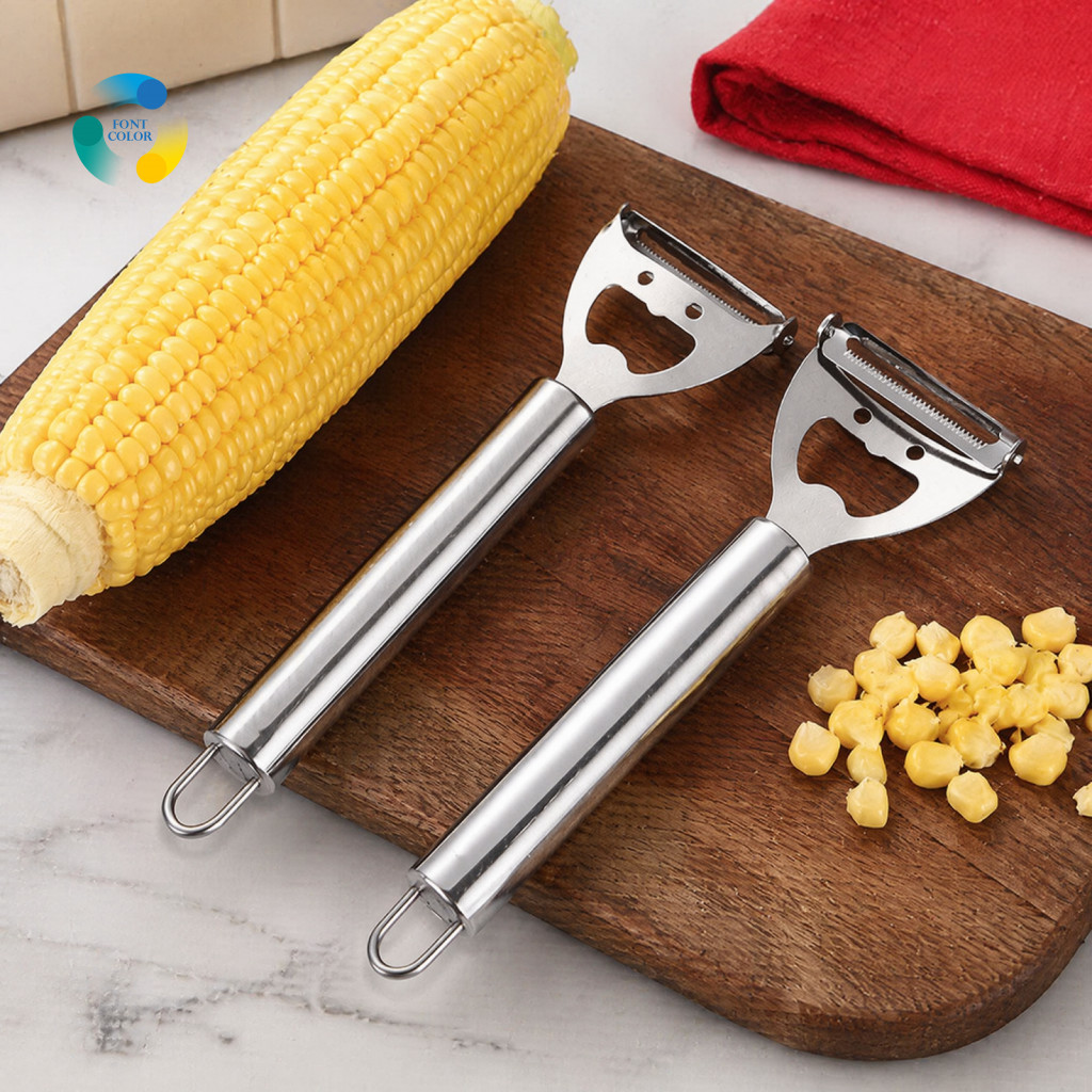 Stainless Steel Corn Remover Sweet Sheller Peeler with Non-slip Handle – Quick and Easy Cob Stripper for Kitchen for S