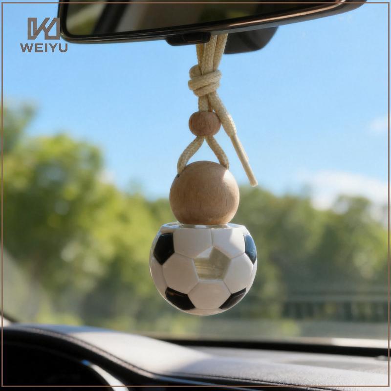 WEIYU Car Freshening Football Design Frasco De Perfume De Vidro 5ML Pingente Pendurado BR