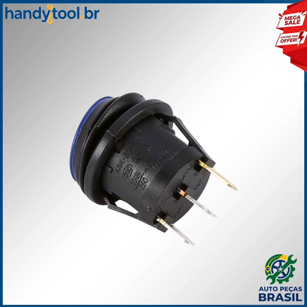 ERYUE Car Boat Rodada Rocker OnOff LED Interruptor Azul Fácil Configuração Design de 2 Pólos Serve para Fonte 12V DC