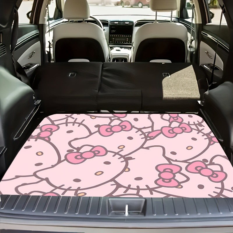 Tapete de porta-malas de carro Sanrio hello Kitty Design de 1 peça, durável antiderrapante, mantém o interior do veículo