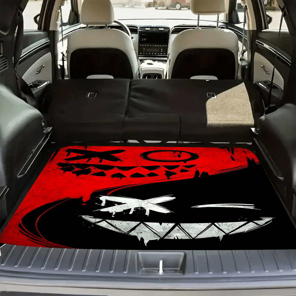 1 tapete de chão com rosto sorridente antiderrapante, tapete antiderrapante para Interior do carro, Design de pétala col