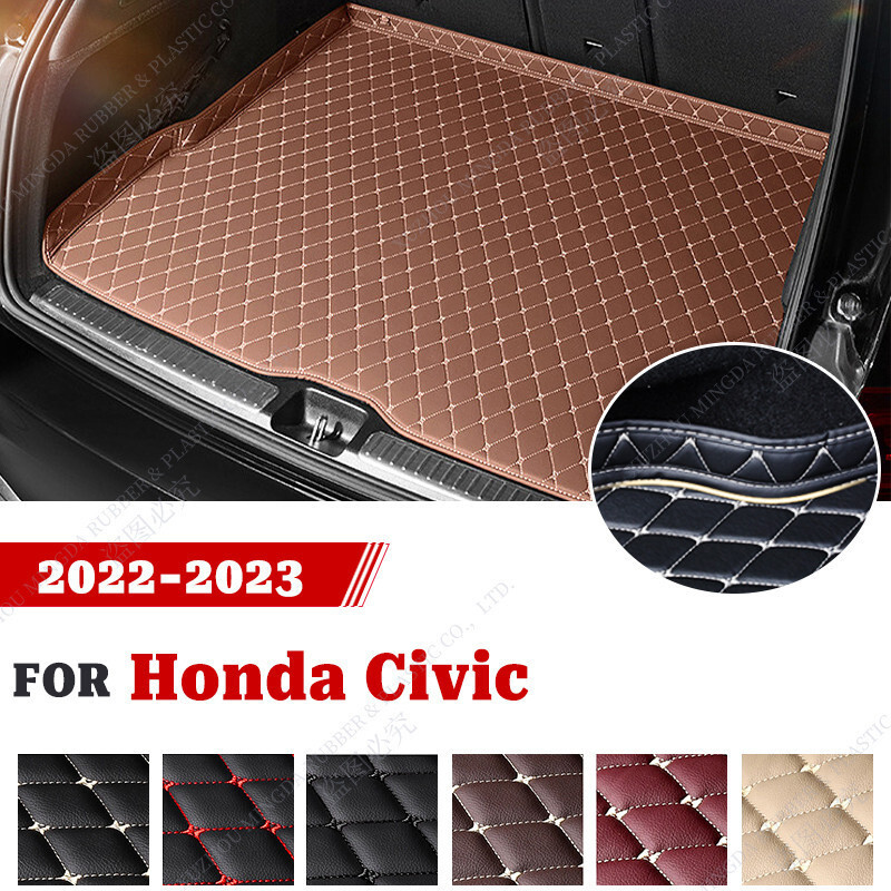 Tapete De Porta-Malas De Carro Com Design De Borda Alta Para Honda Civic 2022 2023 Forro De Carga Acessórios Interiores