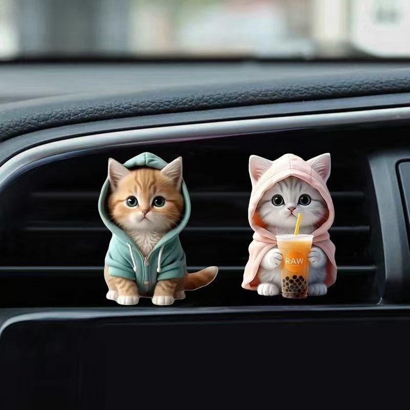 [Design Fofo] Hot Selling/Cat Shape Car Air Vent Freshener Clip/Gato Aromatizador Para Carro/Clip de Perfume de Saída de