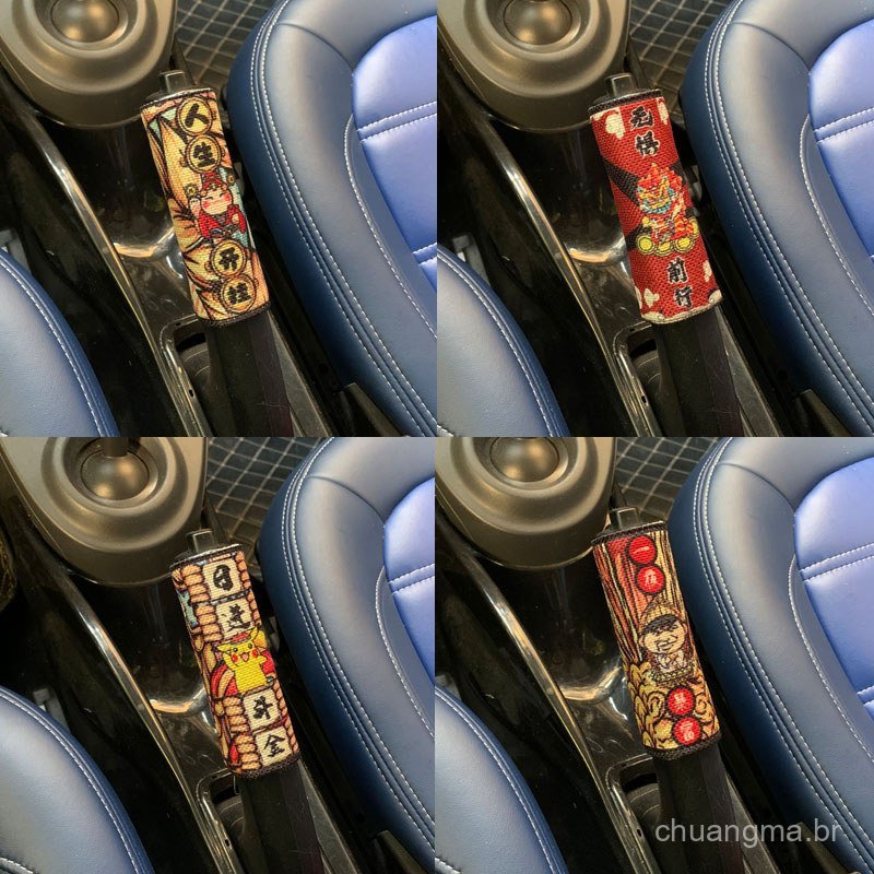 Capa de freio de mão para carro com design de desenho animado, protetor de alavanca de câmbio, decoração interior de car