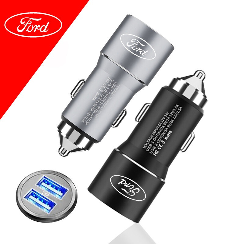 Carregador de Carro 12V 24V com Carregamento Rápido, Adaptador de Tomada para Ford Mondeo Focus Fiesta MK1 MK2 MK3 MK4 M