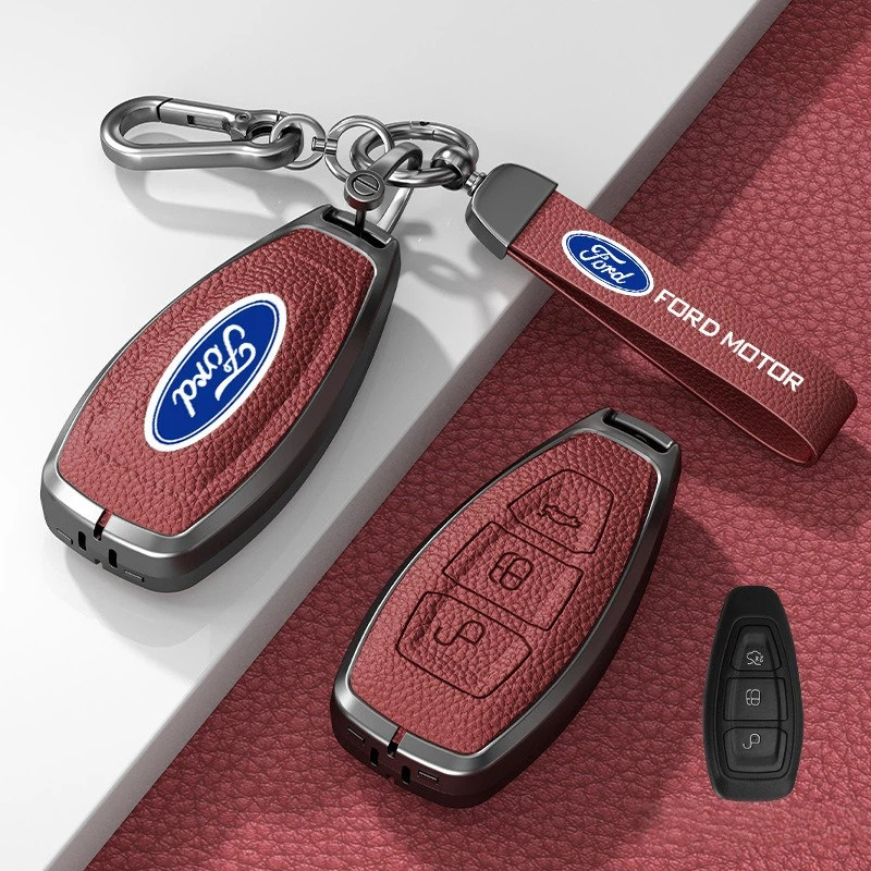 Capa Protetora de Chave de Carro em Liga de Zinco Para Ford C-Max Mondeo Kuga Fiesta Titânio Focus 3 4 ST MK3 MK4