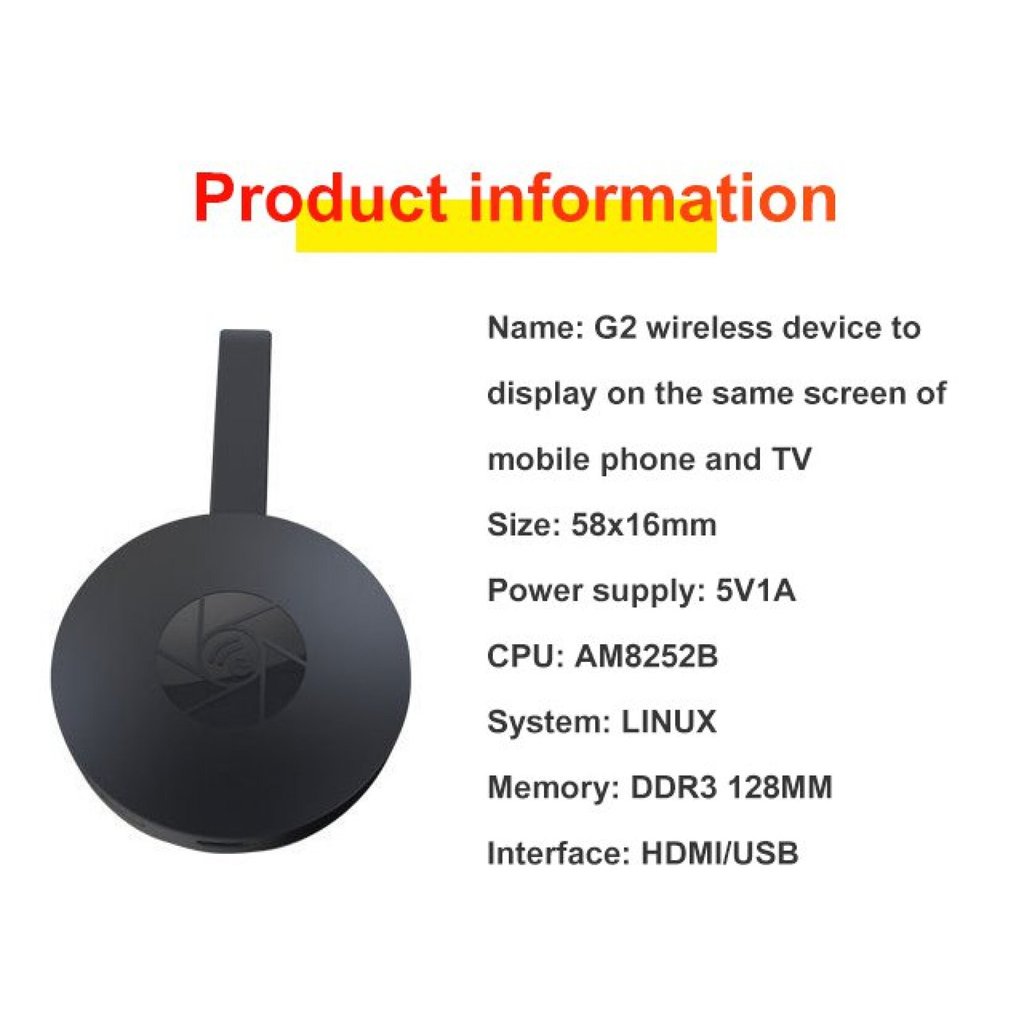 【Espelhamento Rápido】 [No Wires Needed] Wireless HDMI Screen Mirroring Adapter / Transmissor HDMI Sem Fio/Adaptador HDMI