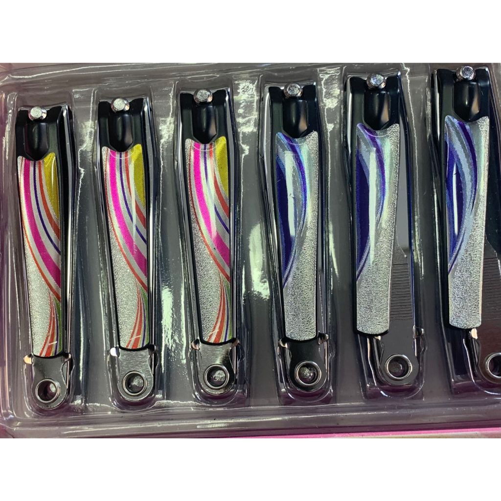 kit 2 Cortador de unha grande com lixa Aço inox manicure pedicure