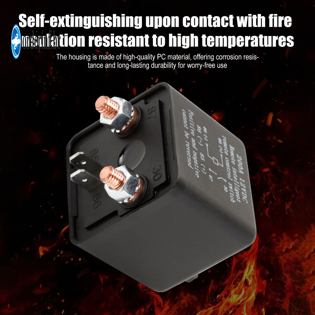 Automotive Relay Waterproof 200a 12v Wireless Remote Control Battery Disconnect Switch with Shell Terminals – Reliable