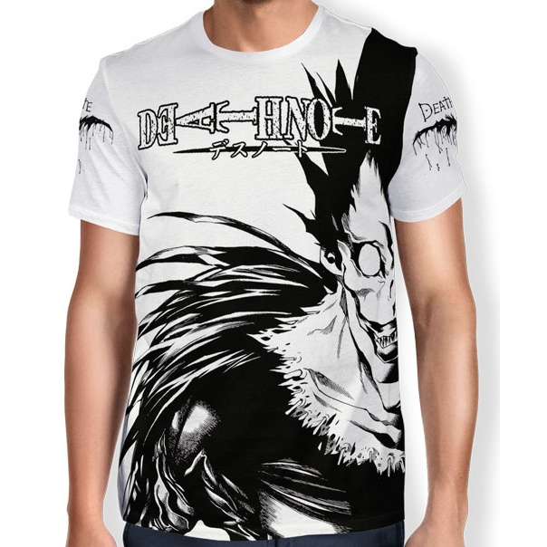 Camisa Full Print - Ryuk Branco - Death Note