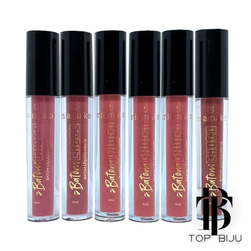 Batom Liquido Matte CHOCO Com Cheirinho de Chocolate Longa Duração Não Craquela - Mia Make