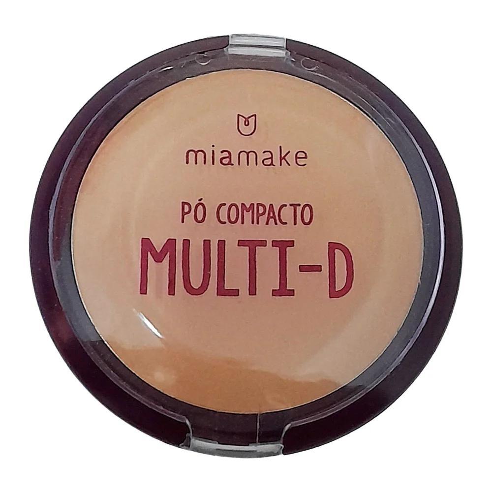 Pó Compacto Base Matte Multi-D Mia Make Cobertura Leve Alta Fixação - Maquiagem Facial Profissional