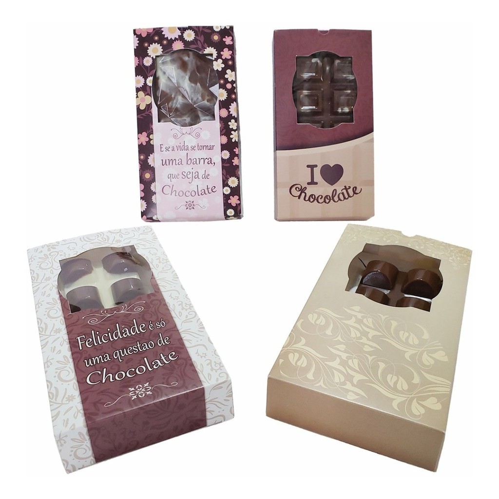 15 caixas para Barras de chocolate e doces com visor pvc. 17cm x 9cm x 3cm