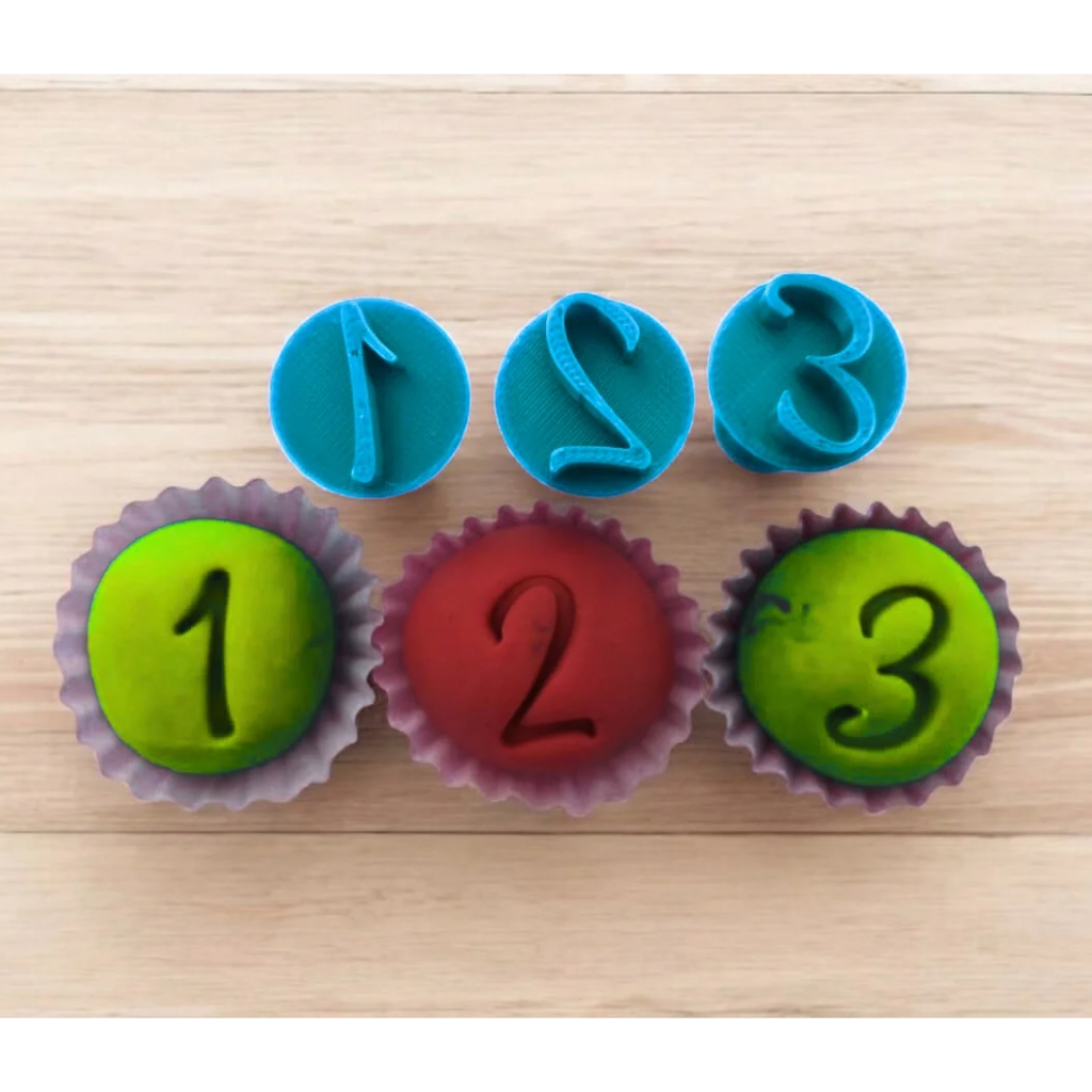 Carimbos Números 0-9 Kit Docinhos e Brigadeiros  | Decoração Doces | 3cm Altura | Personalize Festas!
