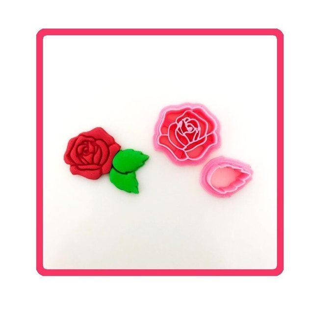 Cortador Rosa Para Pasta Americana Doces Personalizados  - 3Cm