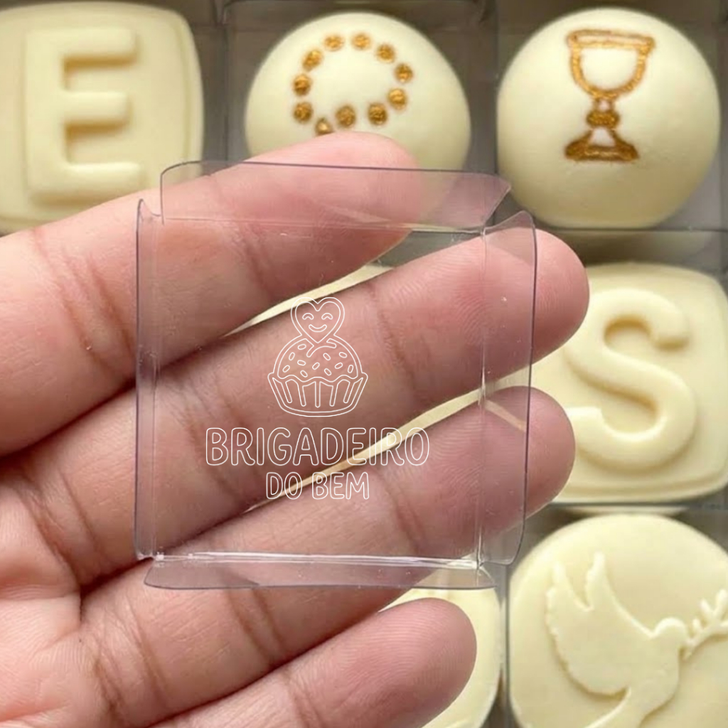 250 Forminhas para Doces | 3,3cm | Acetato Transparente | Personalizada com sua Logo
